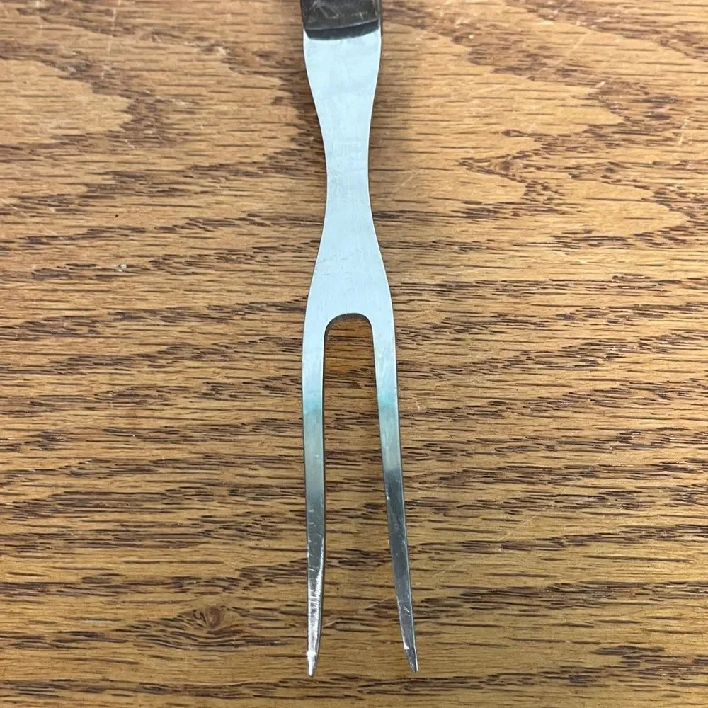 Cutco Vintage Carving Fork No 1026 Classic Brown Wood Handle Made in USA